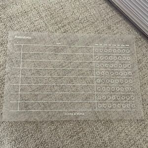 Cloth and paper Pomodoros clock/ tracker